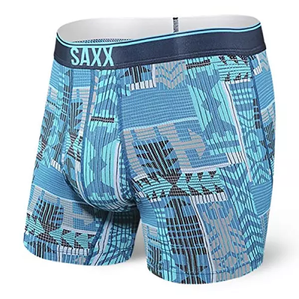 SAXX(サックス):QUEST BOXER BRIEF FLY (ブルーパッチワーク) M