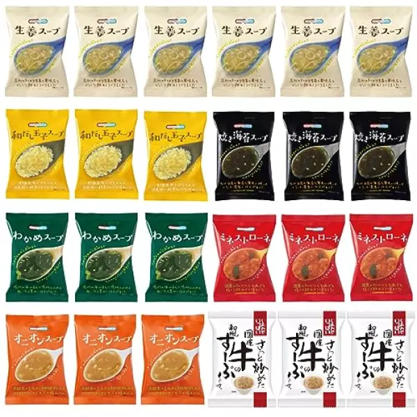 コスモス食品 フリーズドライ スープ セット 7種類24食入 詰め合わせ 常温 備蓄 即席