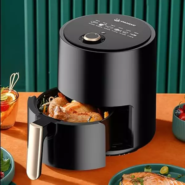 3.5L エアーフライヤー ノンフライヤー 電気フライヤー 食洗器対応可能 揚げ物 ノンオイル 油無し 卓上 温度調整 タイマー機能 スマートタッチスクリーン、ポータブルエアフライヤー