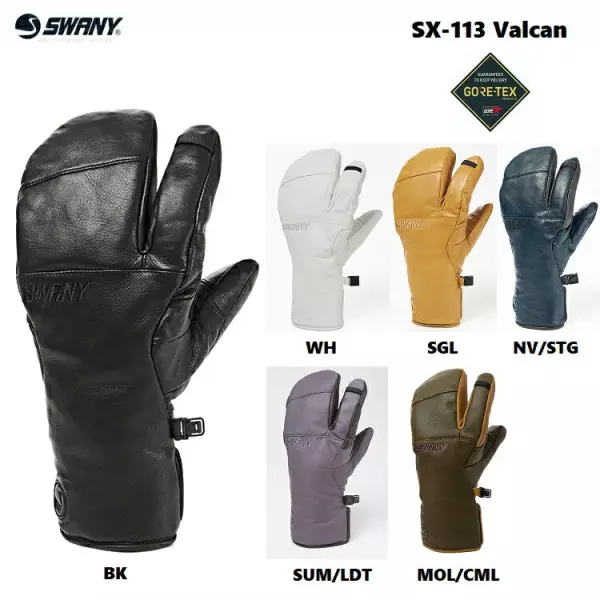 【予約商品】 SWANY スワニー SX-113 Valcan(ヴァルカン)GORE-TEX 2025 本革 日本製 3FINGER  フィンガー レザー グローブ ゴアテックス 送料無料 /防水グローブ/ 24-25