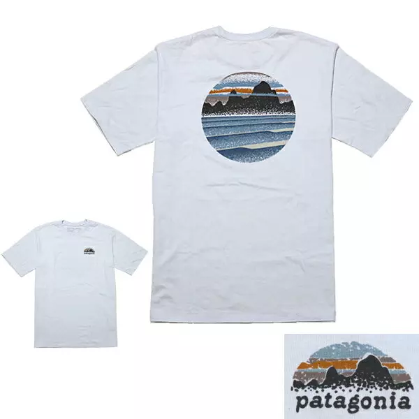パタゴニア Tシャツ 定番 メンズ スカイライン ステンシル レスポンシビリティー Tシャツ patagonia Skyline Stencil Responsibili T-Shirt 半袖Tシャツ P6ロゴ ■品番 37673