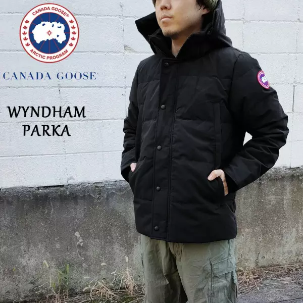 カナダグース CANADA GOOSE ウィンダムパーカ ダウンジャケット WYNDHAM PARKA Made in CANADA ブラック サイズ:S , M , L 2048M カナダ企画 アウター ダウンパーカー あす楽対応 【新品】