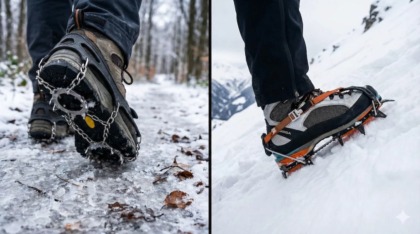 【登山初心者向け】チェーンアイゼンと軽アイゼンの選び方・適した山と季節