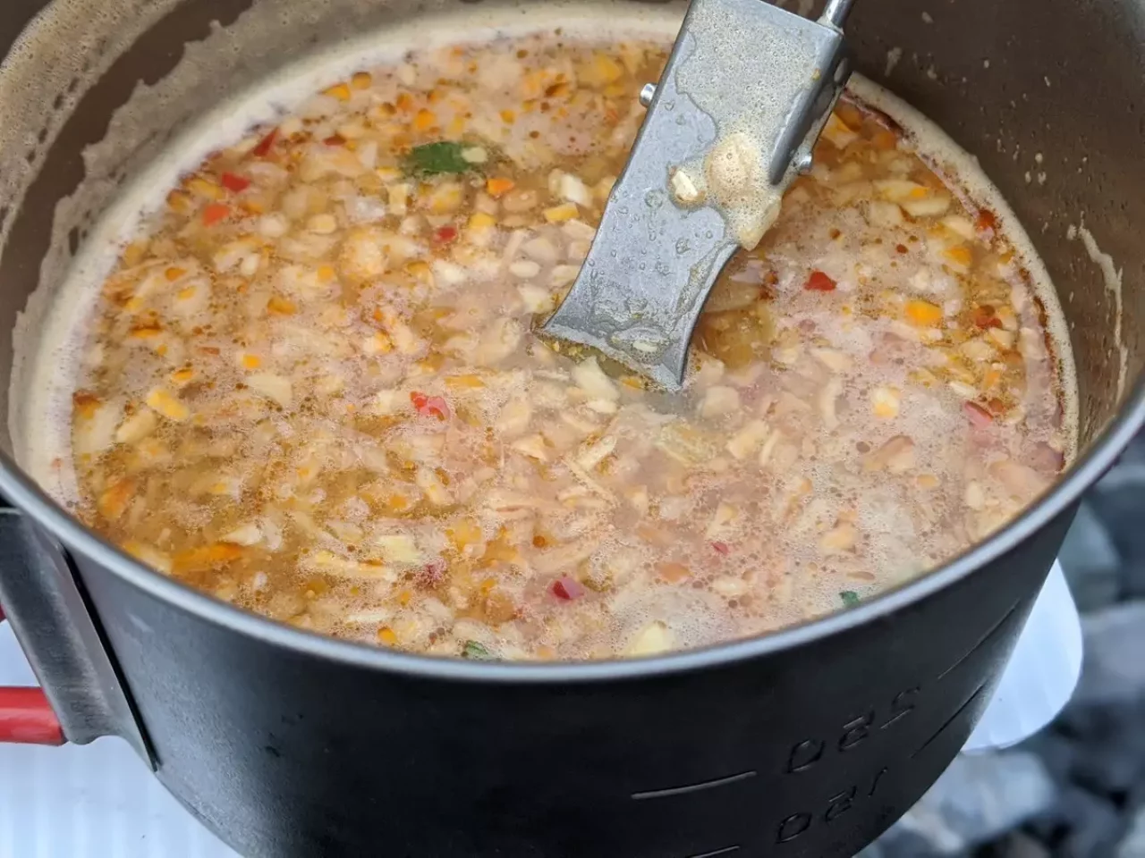 白馬岳頂上宿舎のテント場で山ごはん