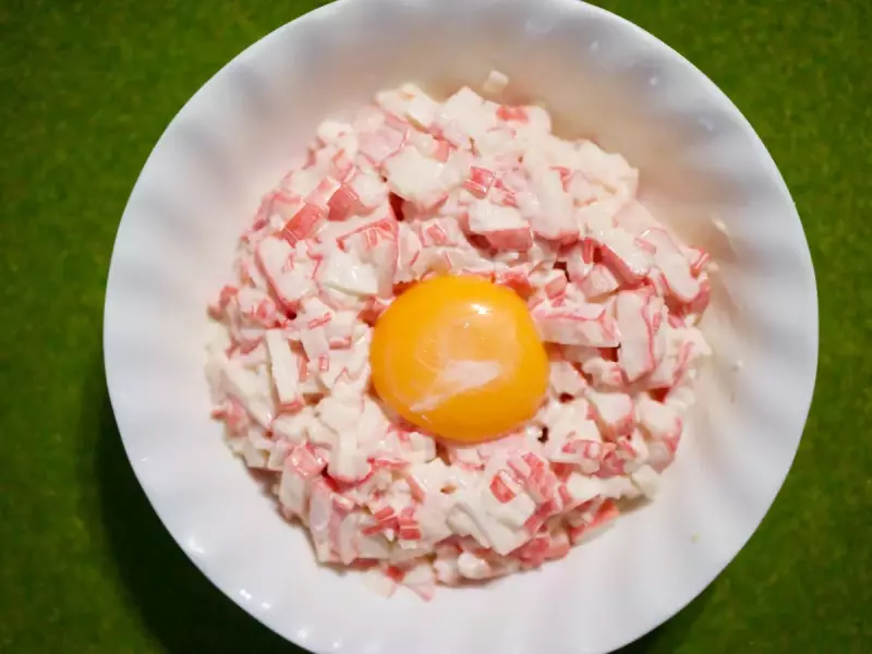 卵とろーりかにかまタルタル-火を使わない混ぜるだけの山ごはん