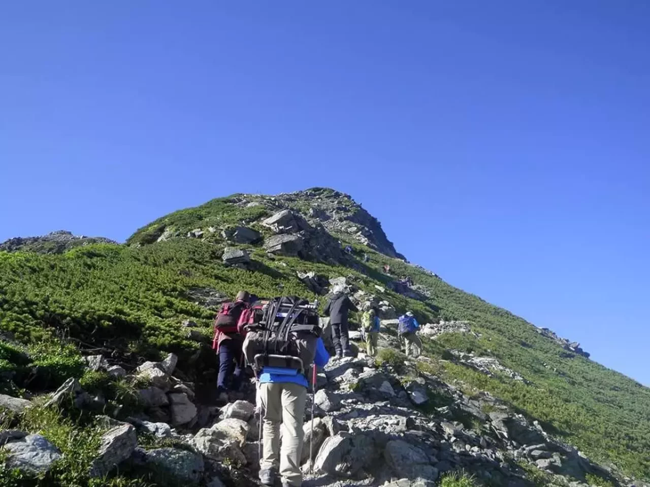 岩稜帯の登山