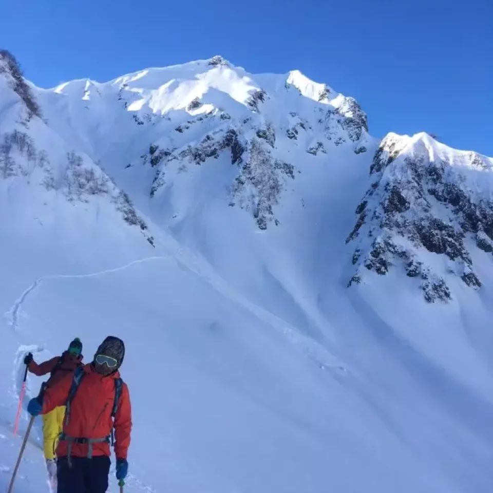 北アルプスの山並み