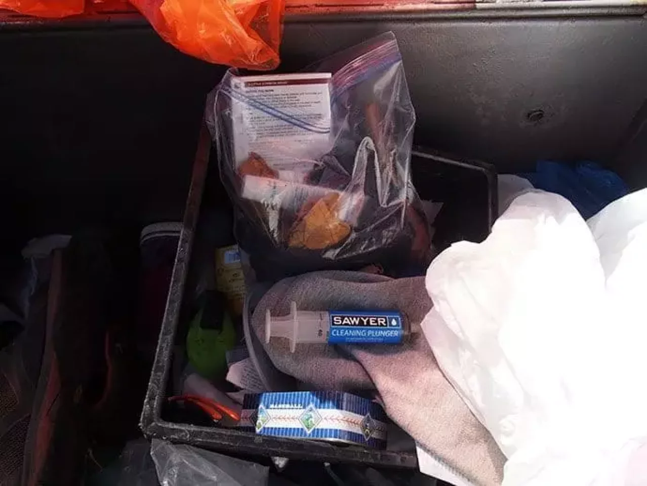 ロングトレイル ジョンミューアトレイルにある荷物スペース