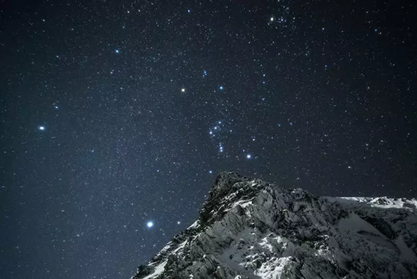 立春 奥穂高の景色