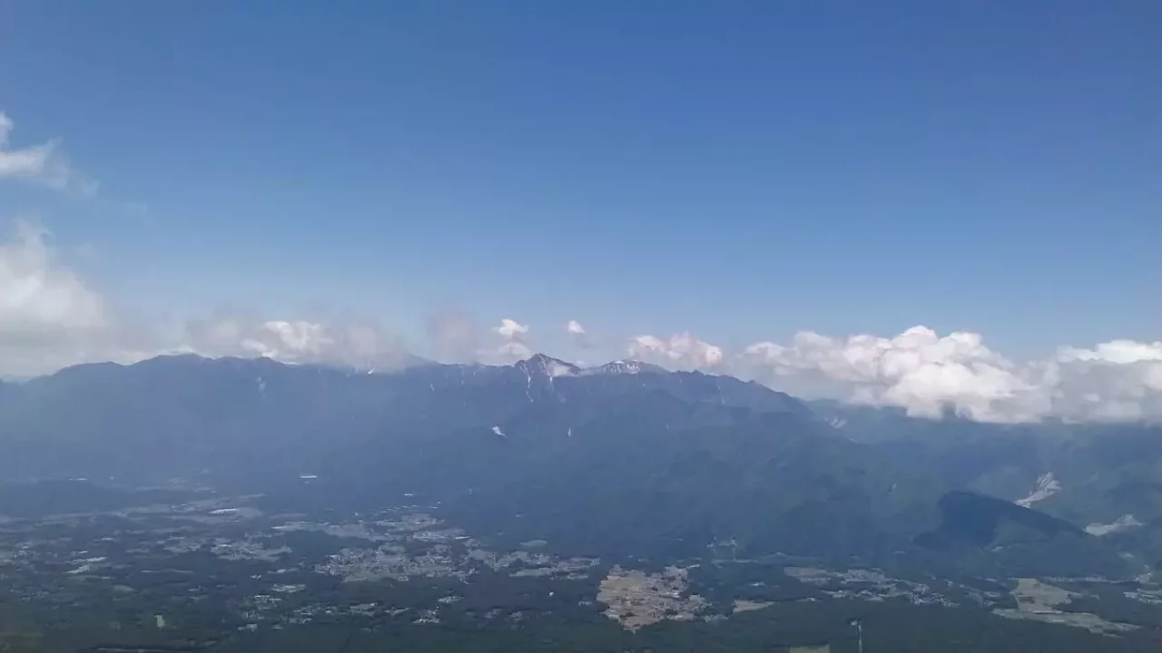 登山 編笠山 眺望 頂上
