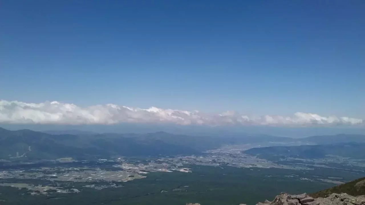 登山 編笠山 頂上 眺望