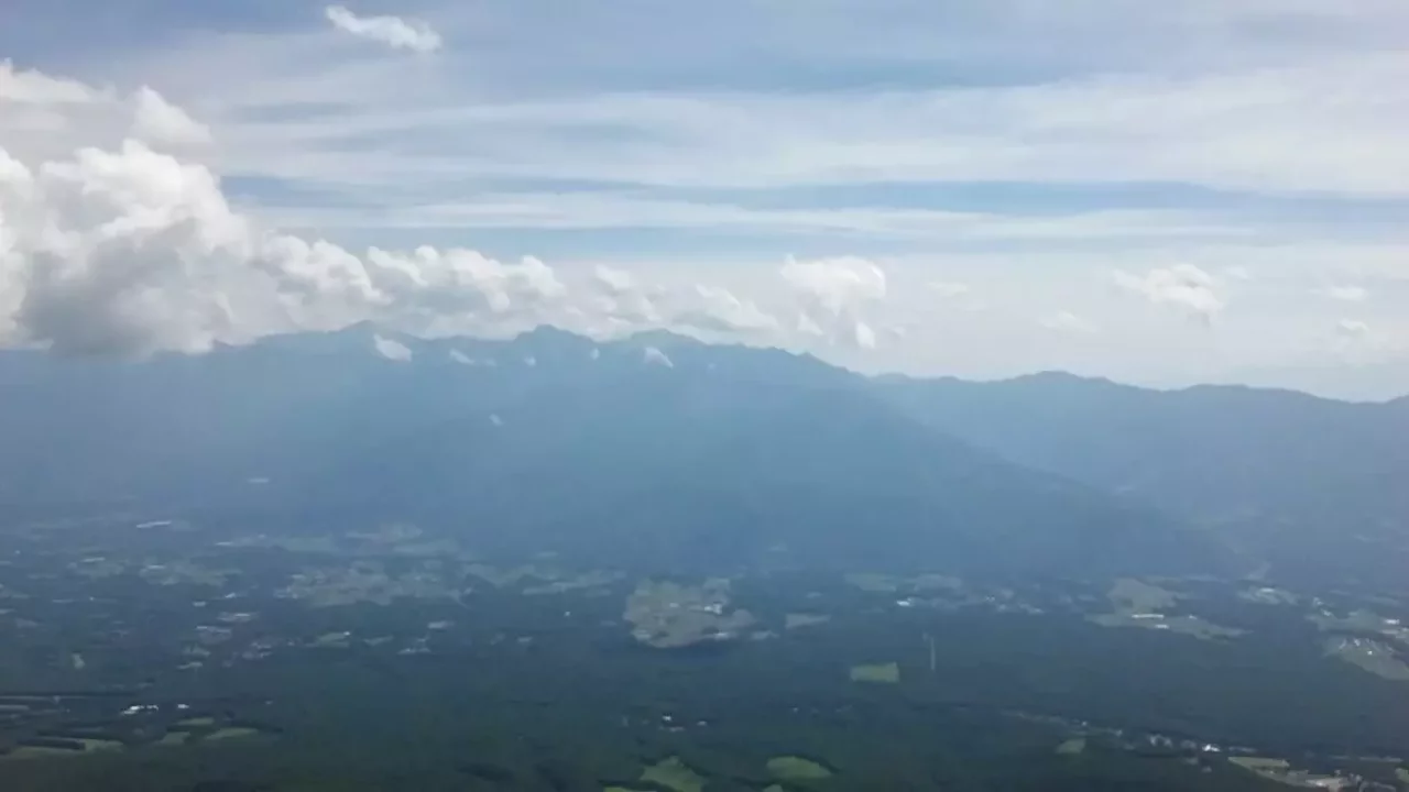 登山 編笠山 頂上 眺望