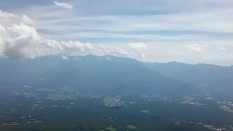 登山 編笠山 頂上 眺望
