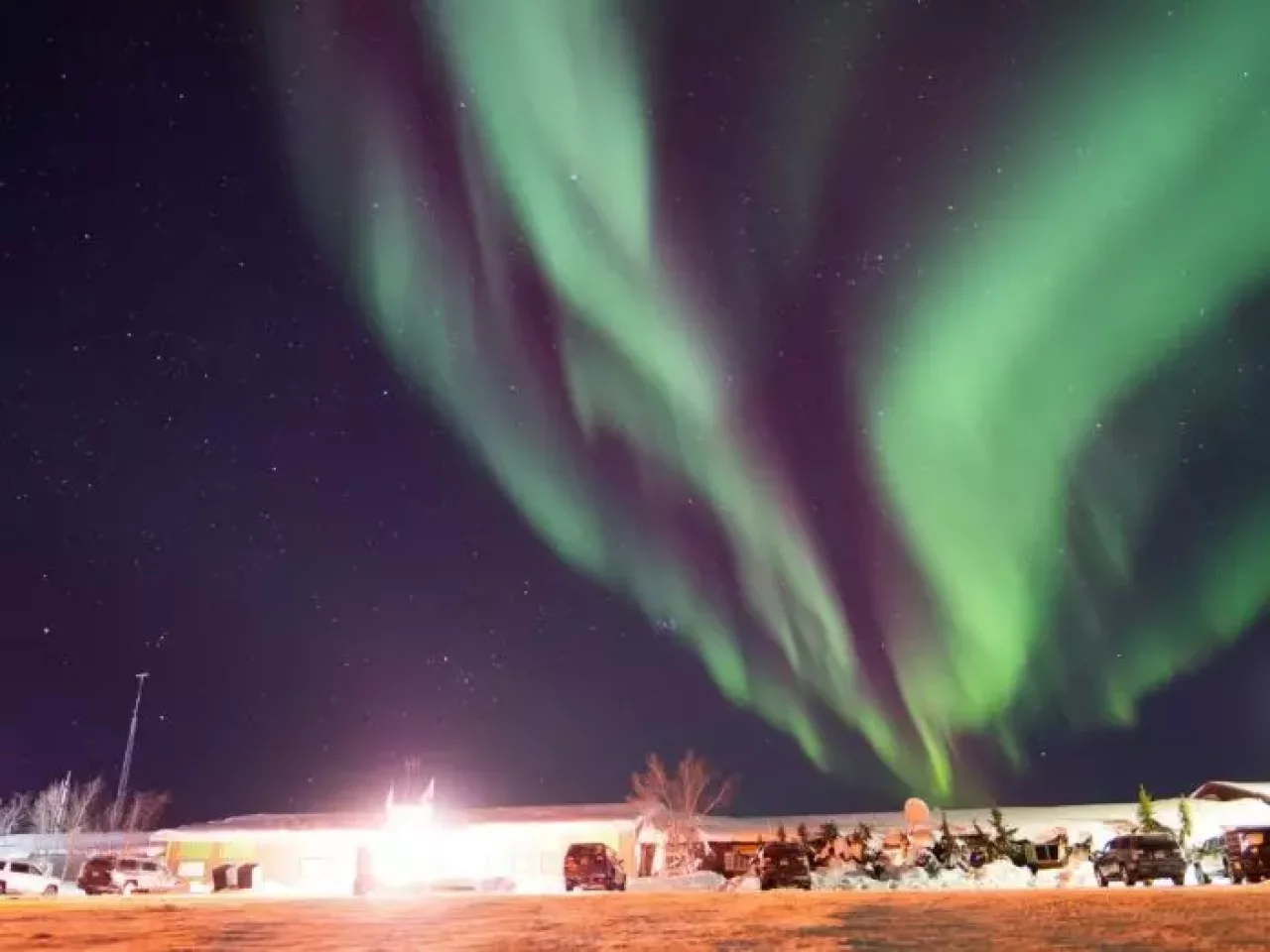 北極圏のオーロラ