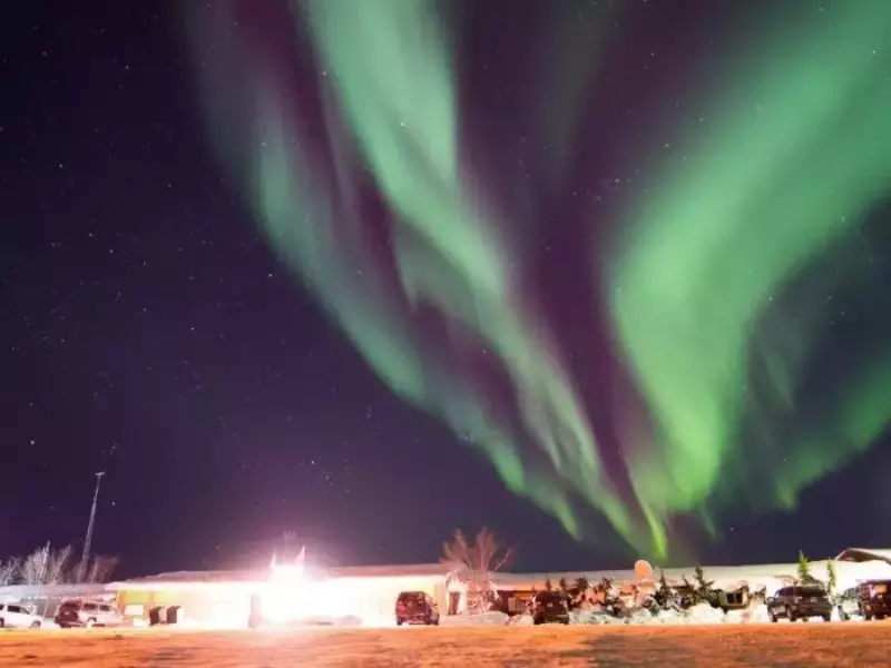 北極圏のオーロラ