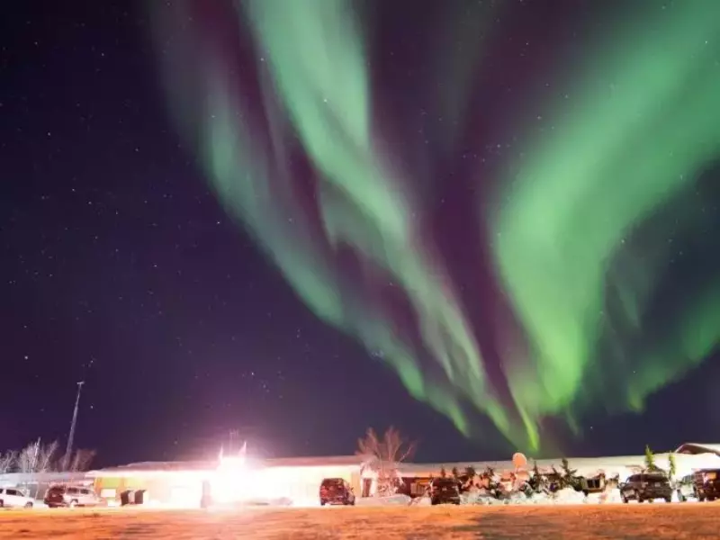 北極圏のオーロラ