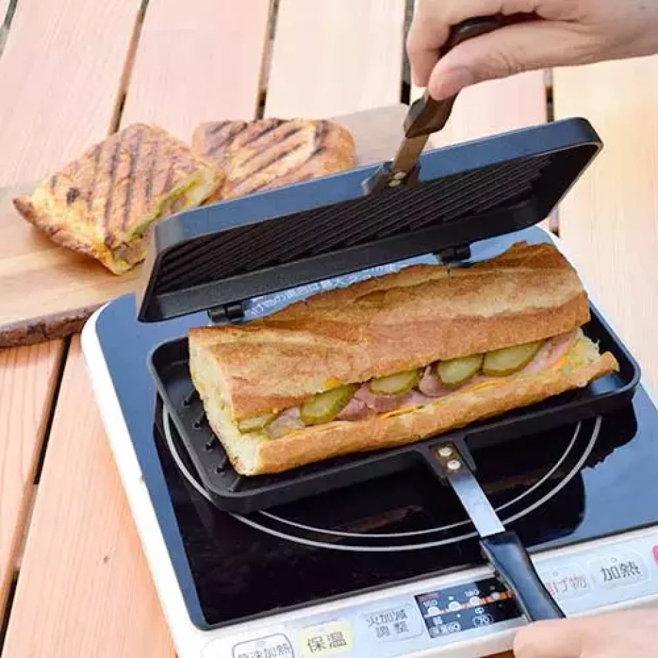 フライパンにもなるサンドメーカー-HIGHMOUNTキューバサンドメーカーIH