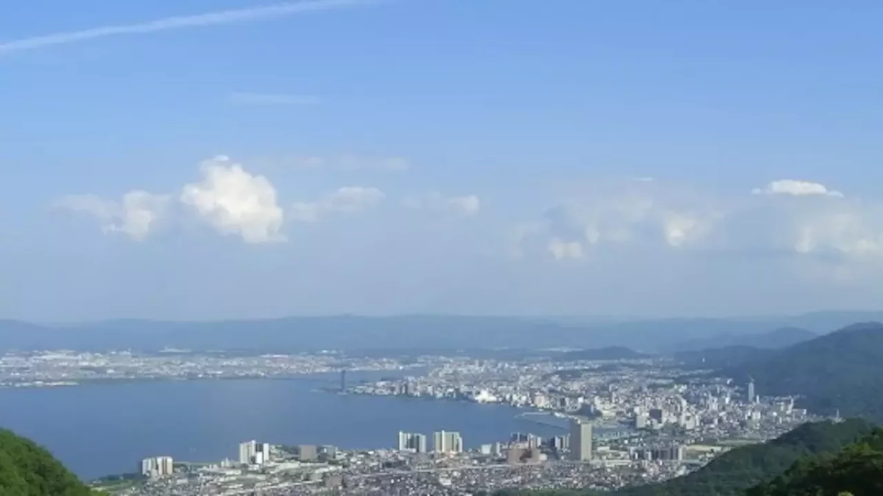 比叡山 登山 琵琶湖