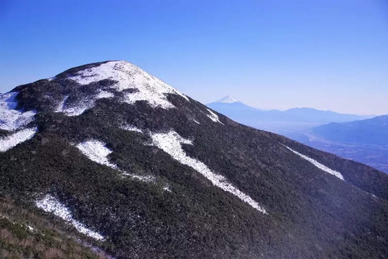 編笠山 富士山