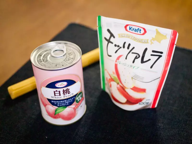 桃とモッツァレラチーズのパスタの材料