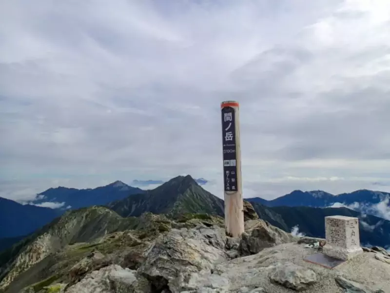 間ノ岳山頂からの眺め