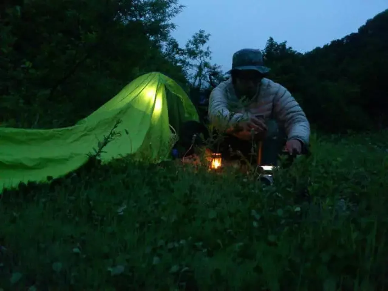テント泊で釣り