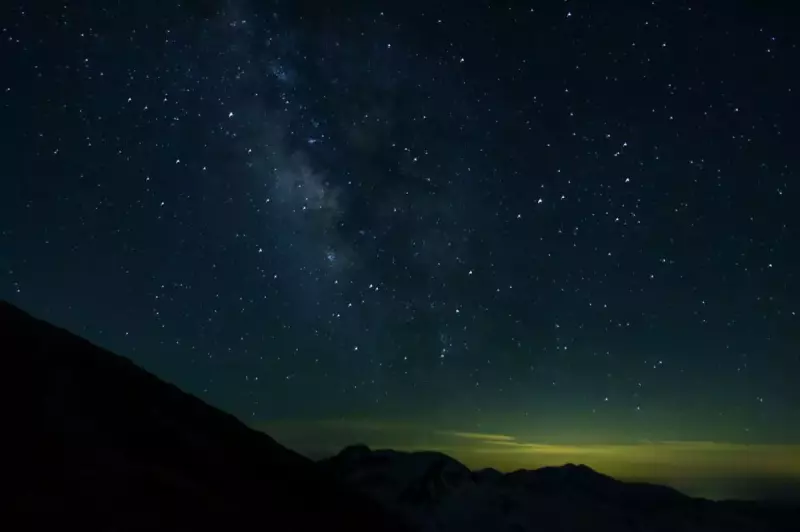 剱岳での夜景