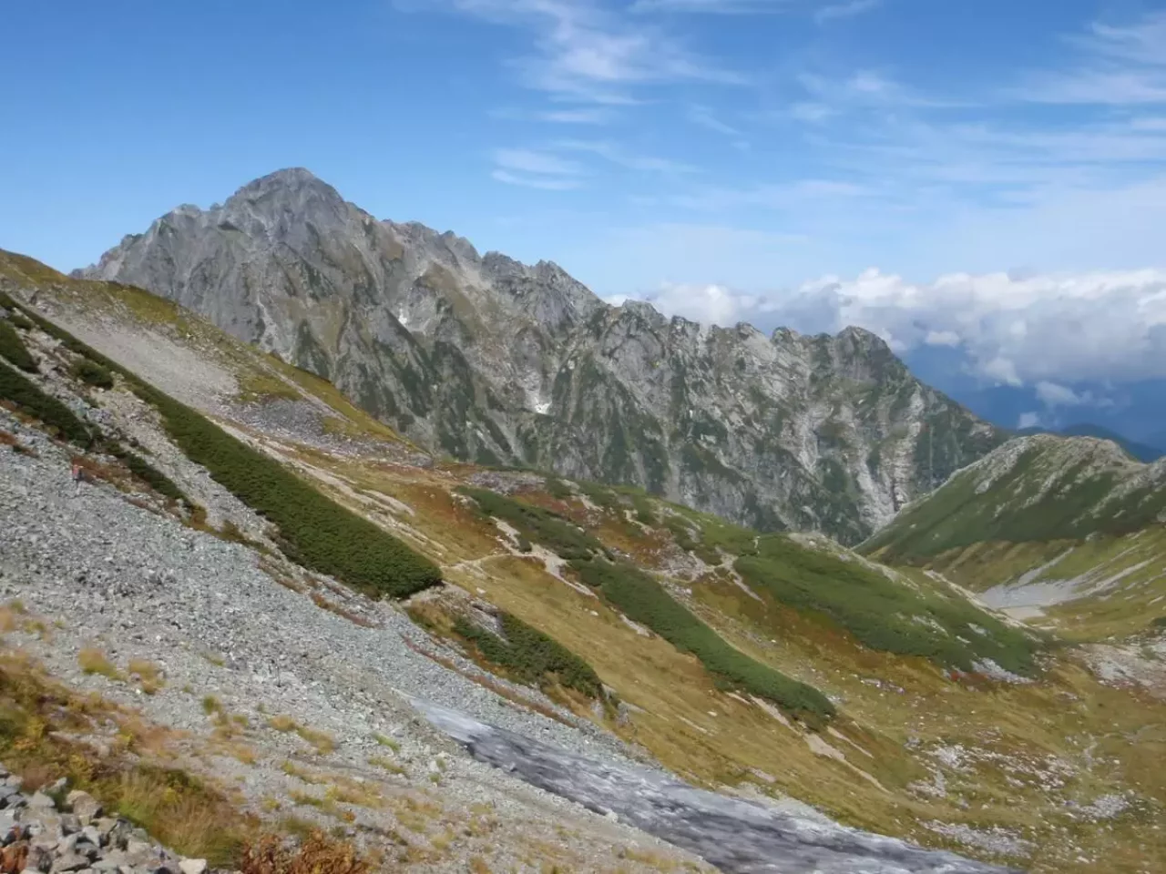 剱岳が現れて、圧倒