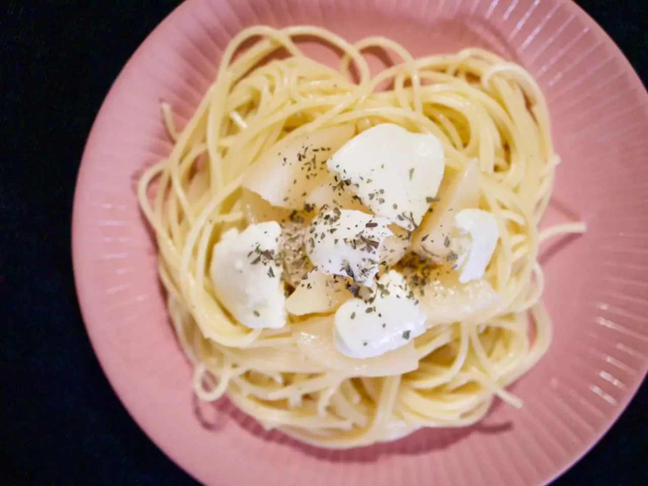 桃とモッツァレラチーズのパスタを作った感想