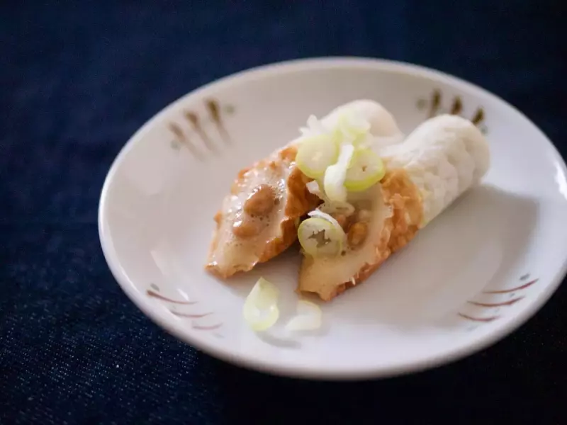 ちくわの納豆詰め