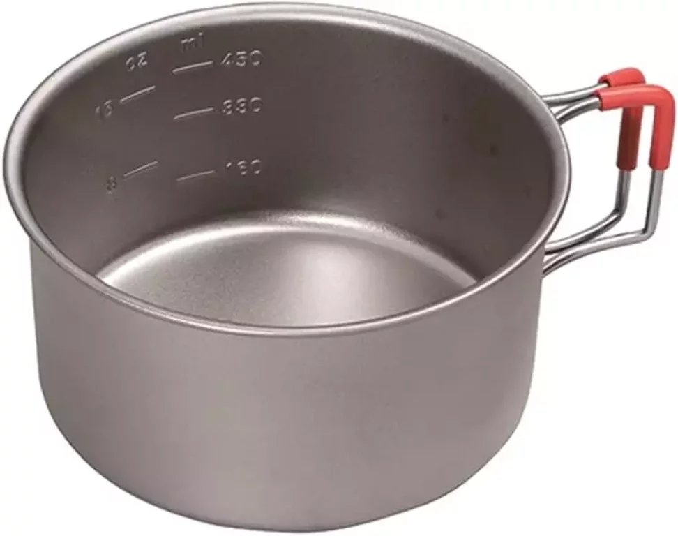 使いやすいメモリでお湯をわかせる軽量クッカー『Ti570Cup』