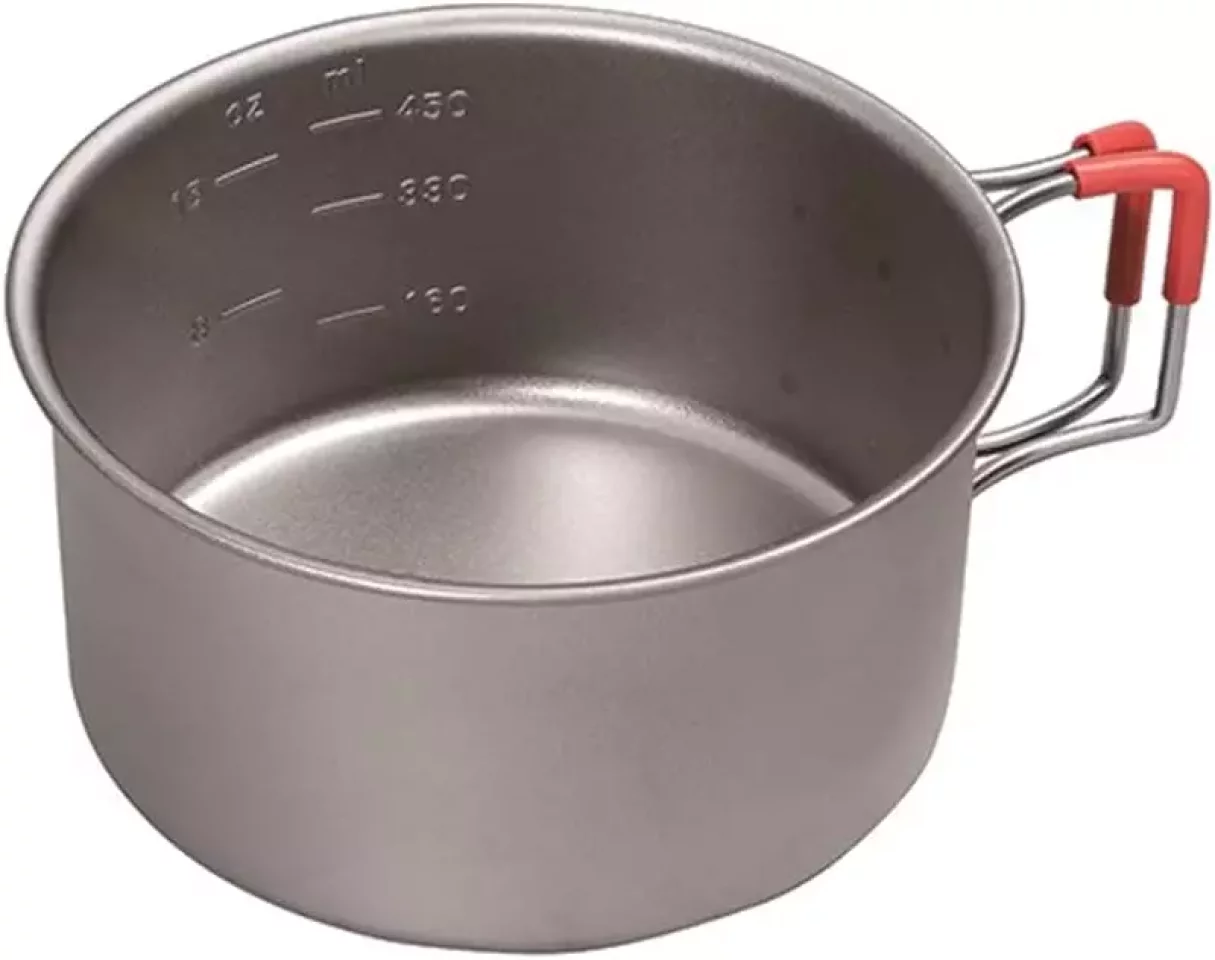 使いやすいメモリでお湯をわかせる軽量クッカー『Ti570Cup』