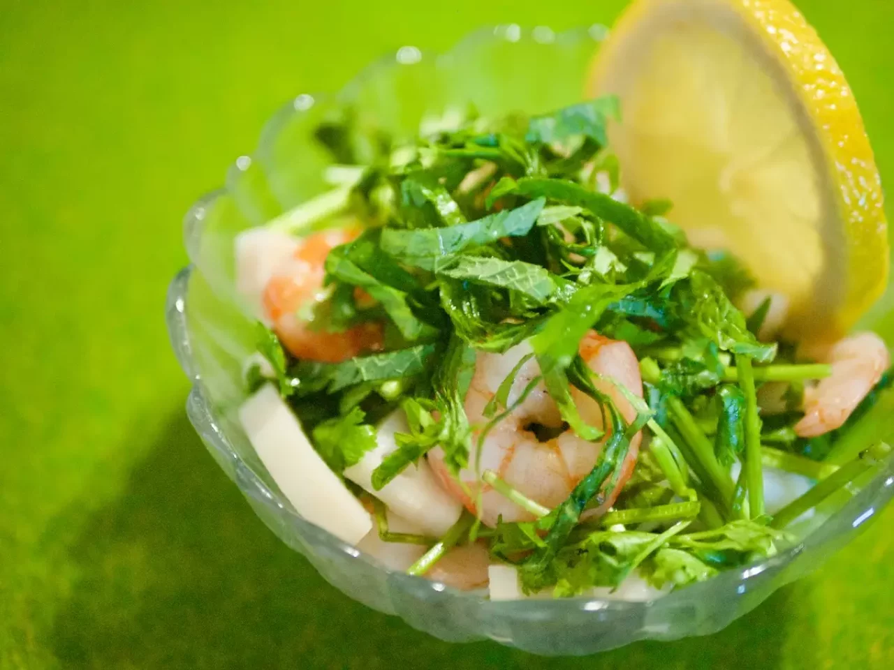 アジアン風の海老マリネは白ワインが決め手!