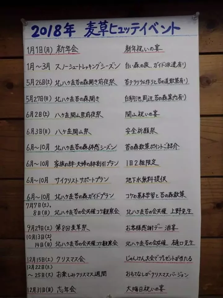 北八ヶ岳・麦草ヒュッテ