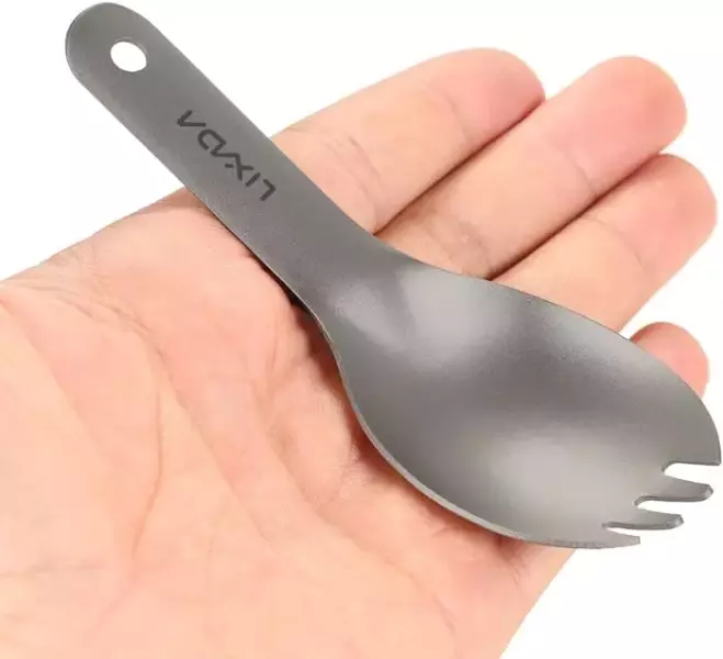 【チタン製-14g】Lixada先割れスプーン