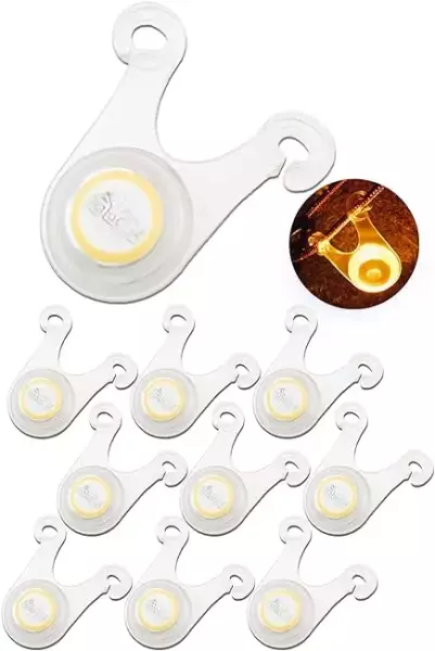 ロープに装着できるledライト10個セット