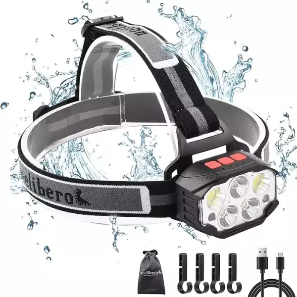 7段階の調光が可能な USB 式 LED ヘッドライト−28%オフ