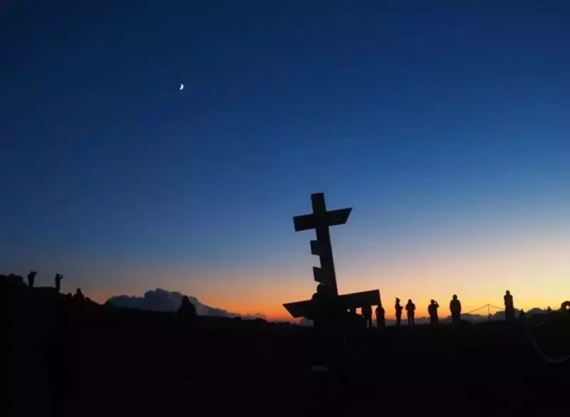 テン場からの夕焼け