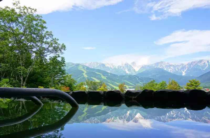 白馬姫川温泉天神の湯の露天風呂
