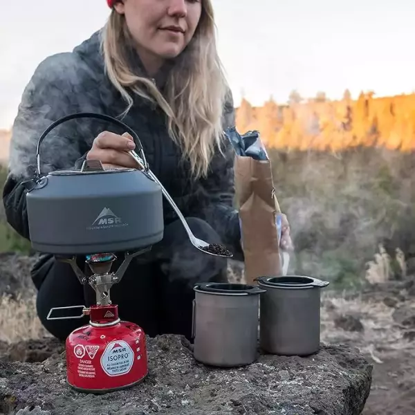 精密にデザインされた注ぎ口が特徴のケトル『MSRピカ1L』