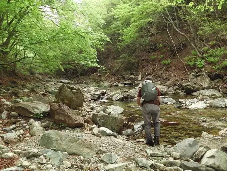 ウェーダーを履いて