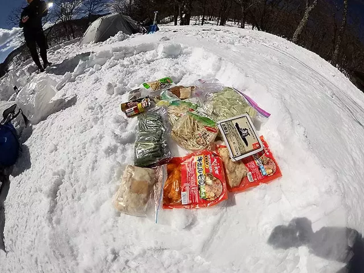 キャンプでの食材