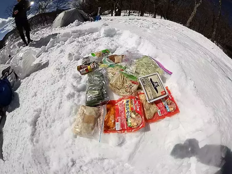 キャンプでの食材