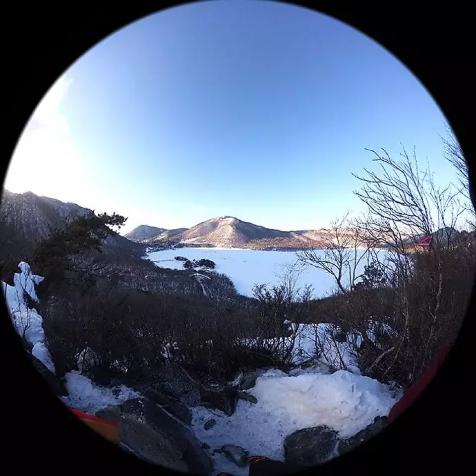 大沼、地蔵岳の眺め