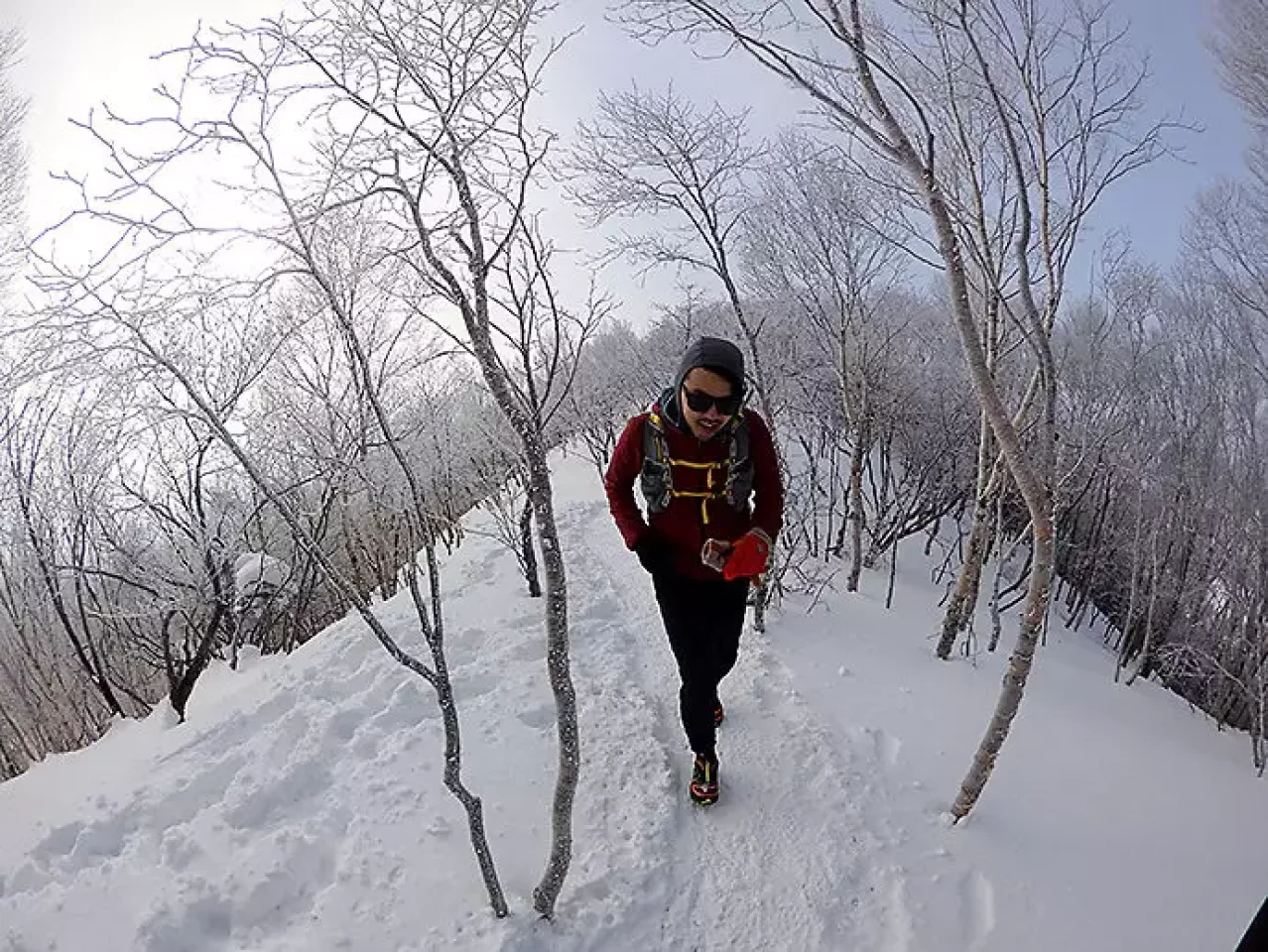 雪の低山ランニング