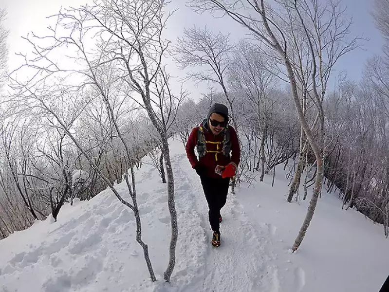 雪の低山ランニング