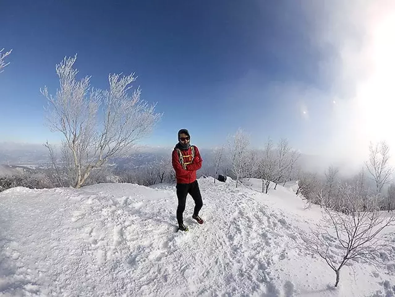 赤城山でスノーラン