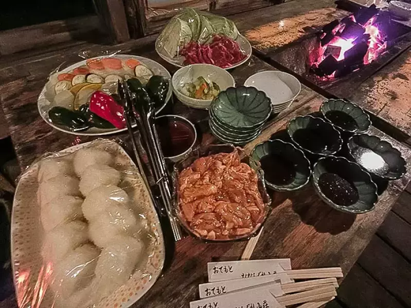 七時雨山でバーベキュー