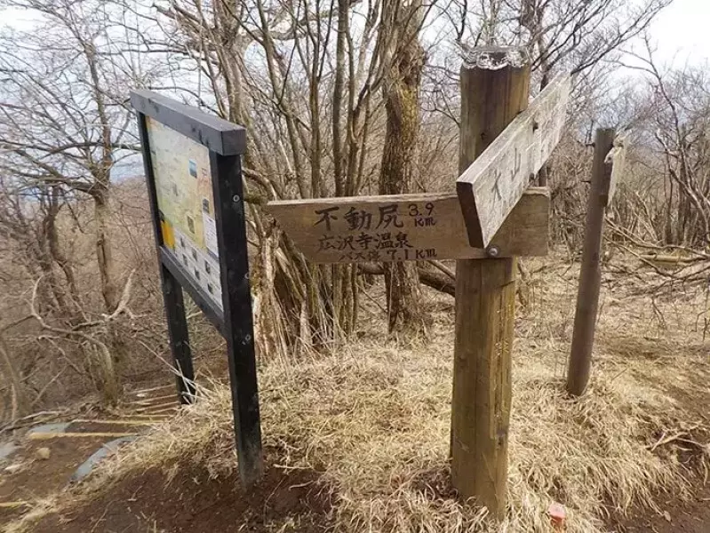 不動尻方面への道標