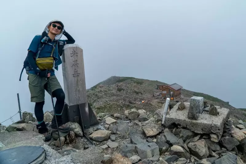 赤石岳頂上